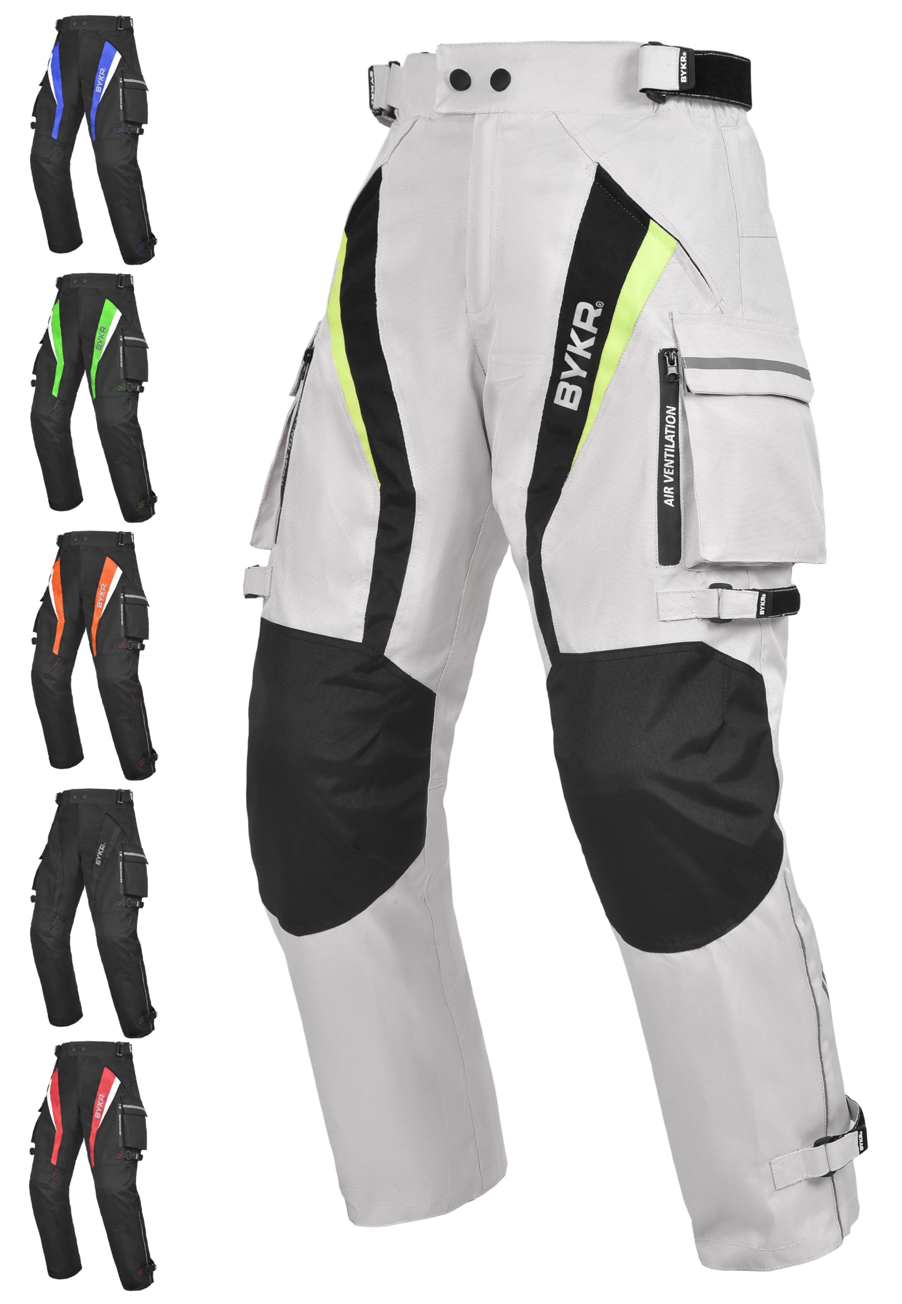 BYKR Motorcycle Pants for Men & Women Armored Cordura Overpants Enduro ATV Dual Sports Motocross Cargo Touring Adventure Pant