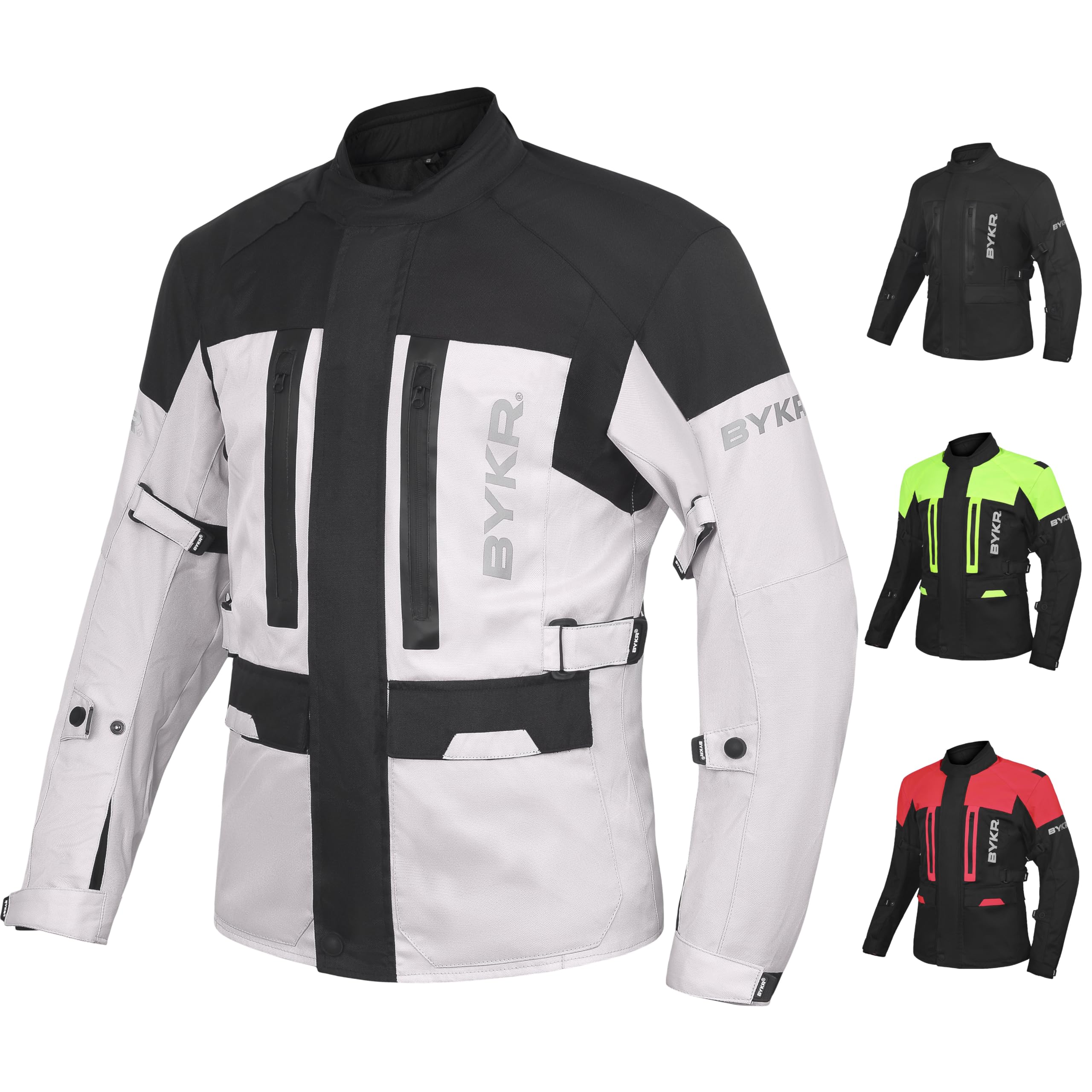 BYKR Adventure Touring Motorcycle Jacket For Men & Women Enduro Biker Textile Riding Gear CE Armored