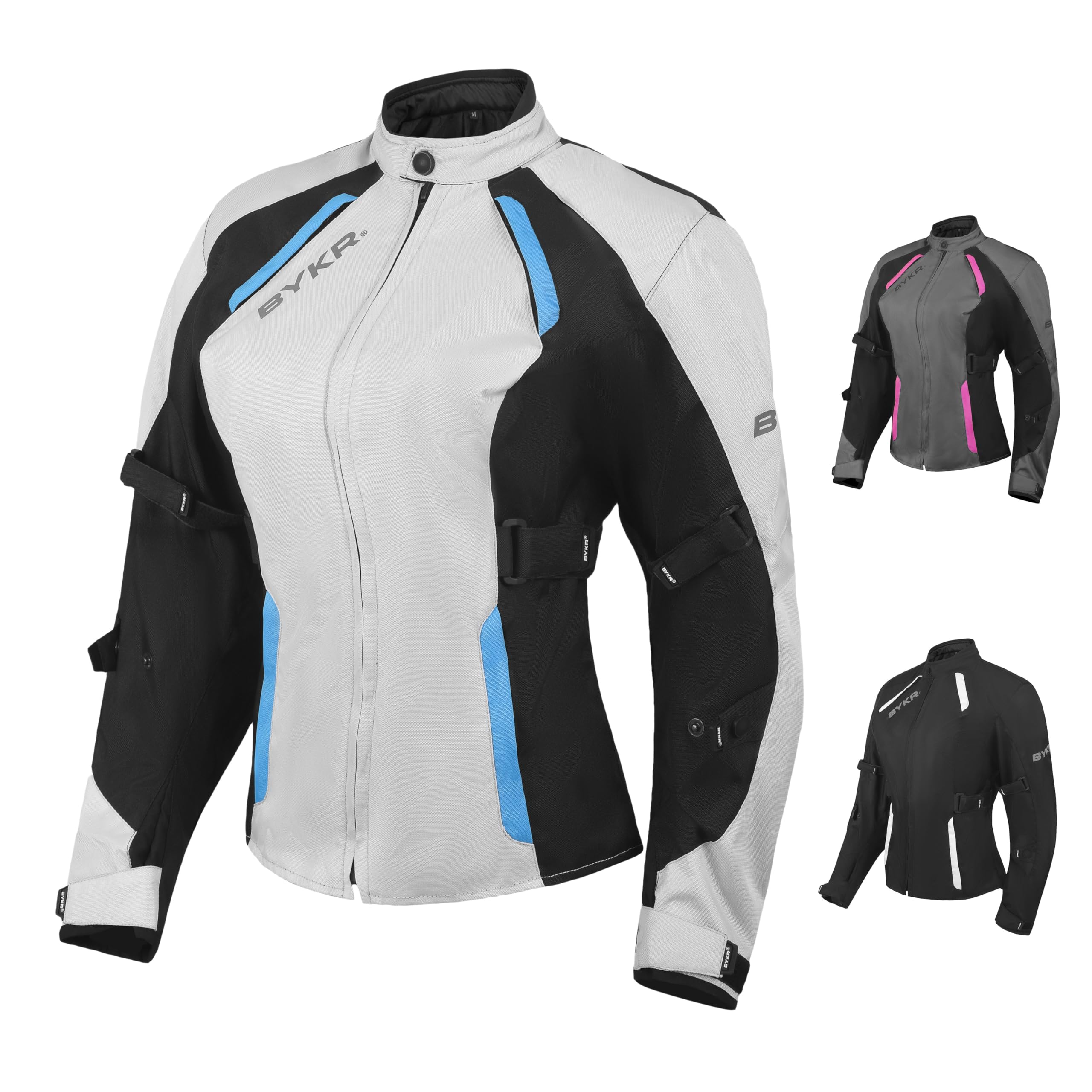 BYKR Womens Motorcycle Jacket For Women Ladies Motorsports Enduro Biker Adventure CE Armored Powersports Protective Gear for Female Motorbike Riders Jackets