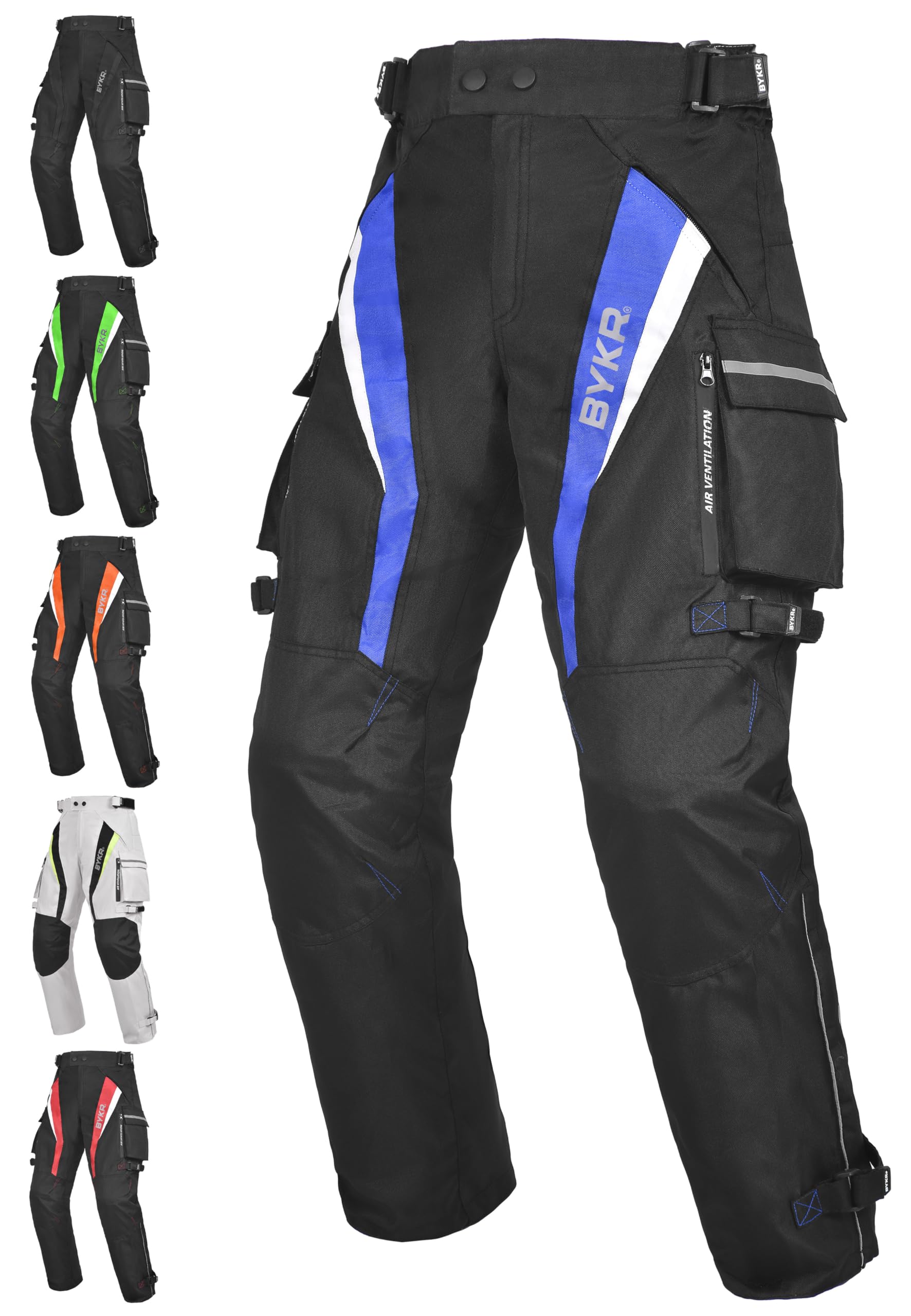 BYKR Motorcycle Pants for Men & Women Armored Cordura Overpants Enduro ATV Dual Sports Motocross Cargo Touring Adventure Pant