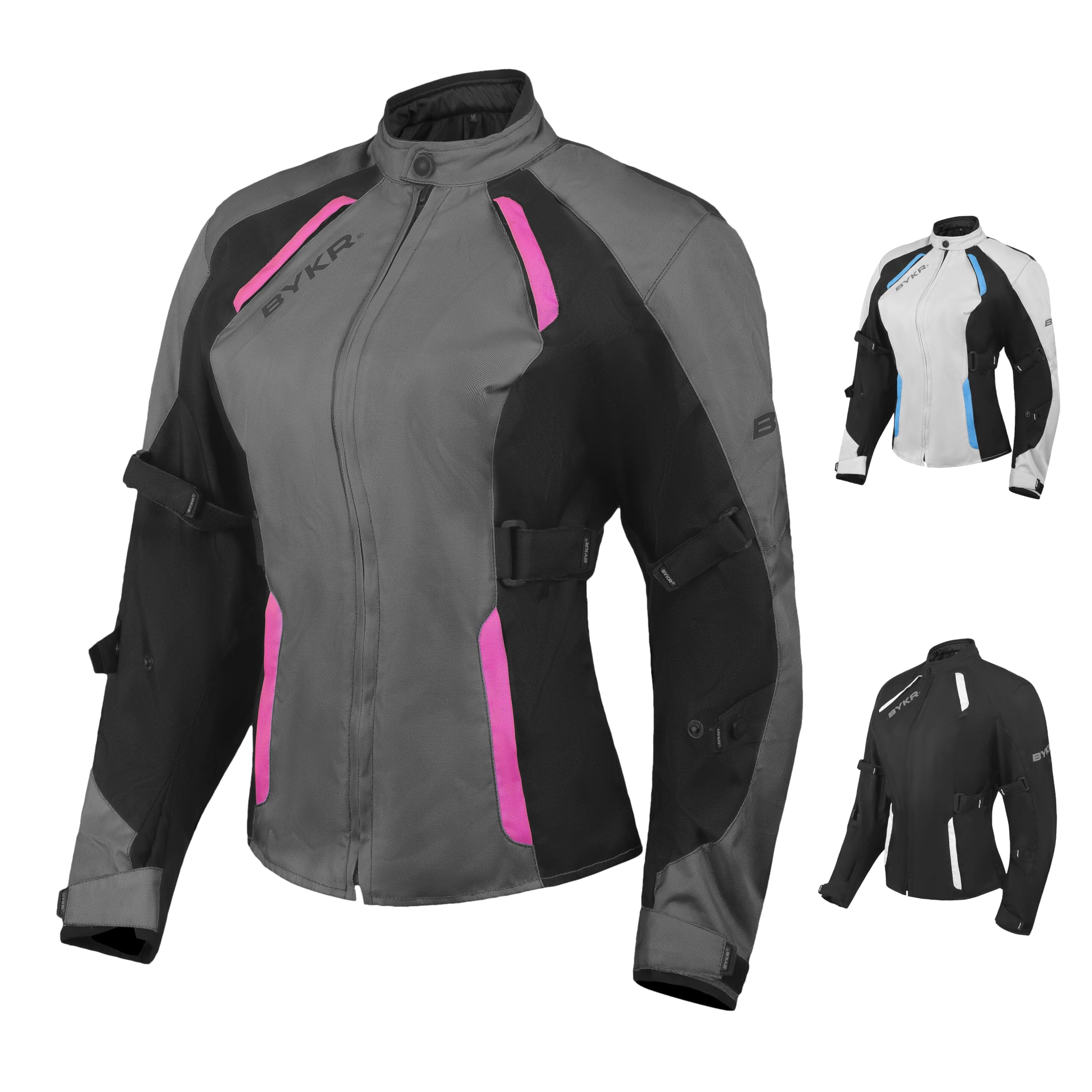BYKR Womens Motorcycle Jacket For Women Ladies Motorsports Enduro Biker Adventure CE Armored Powersports Protective Gear for Female Motorbike Riders Jackets