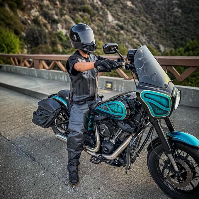 BYKR Leather Motorcycle Vest for Men & Women Biker Vests For Everyday Motorbike Riding Club All Purpose With Adjustable Sides