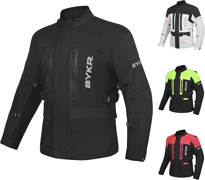 BYKR Adventure Touring Motorcycle Jacket For Men & Women Enduro Biker Textile Riding Gear CE Armored