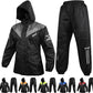Waterproof Outdoors Motorcycle Rain Suits for Men & Women Cycling 2-Piece Breathable & Windproof Wet Weather Protection