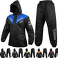 Waterproof Outdoors Motorcycle Rain Suits for Men & Women Cycling 2-Piece Breathable & Windproof Wet Weather Protection